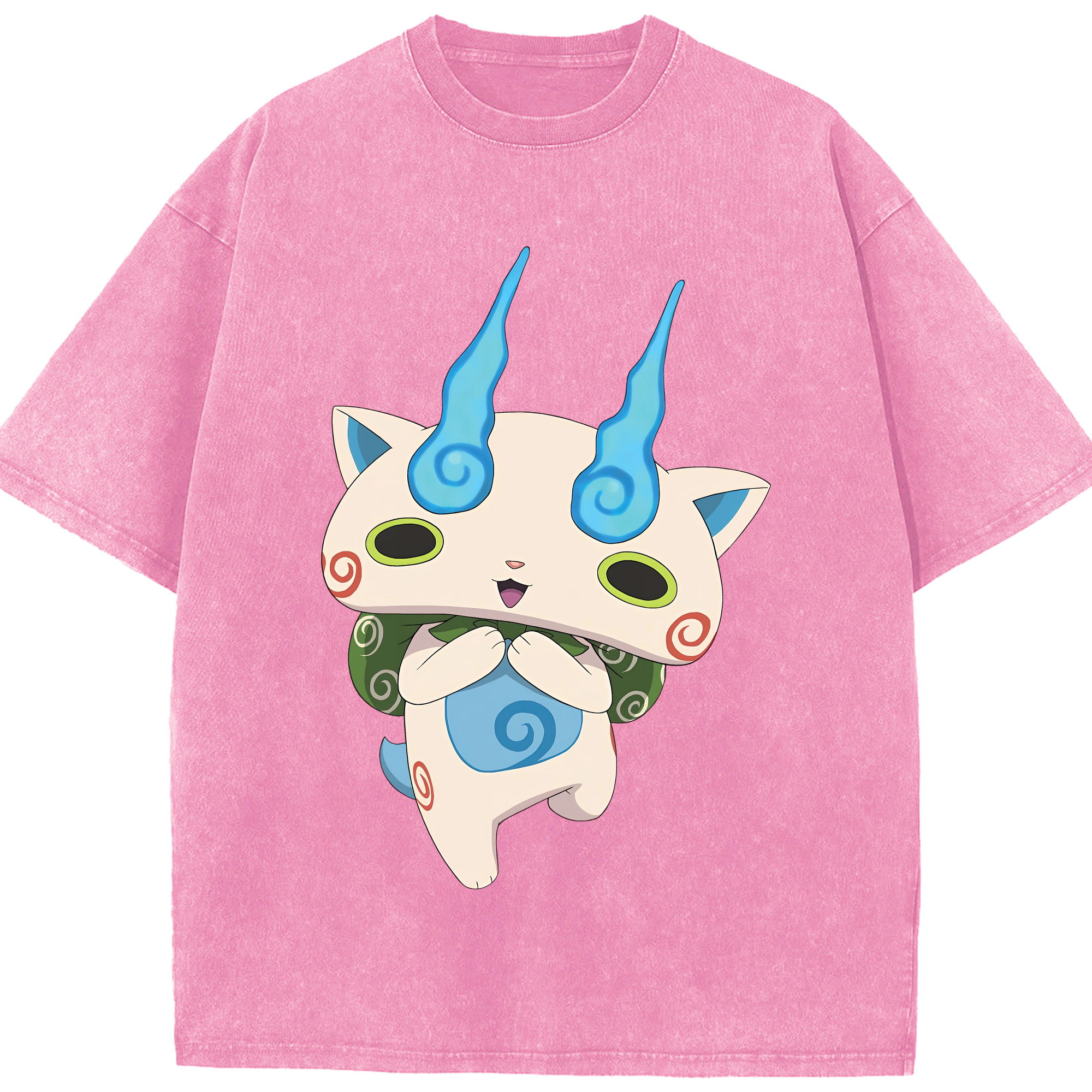 （画像用） 妖怪ウォッチ Yo-kai Watch 綿100% ヴィンテージ風 半袖Tシャツ（フロントプリント）